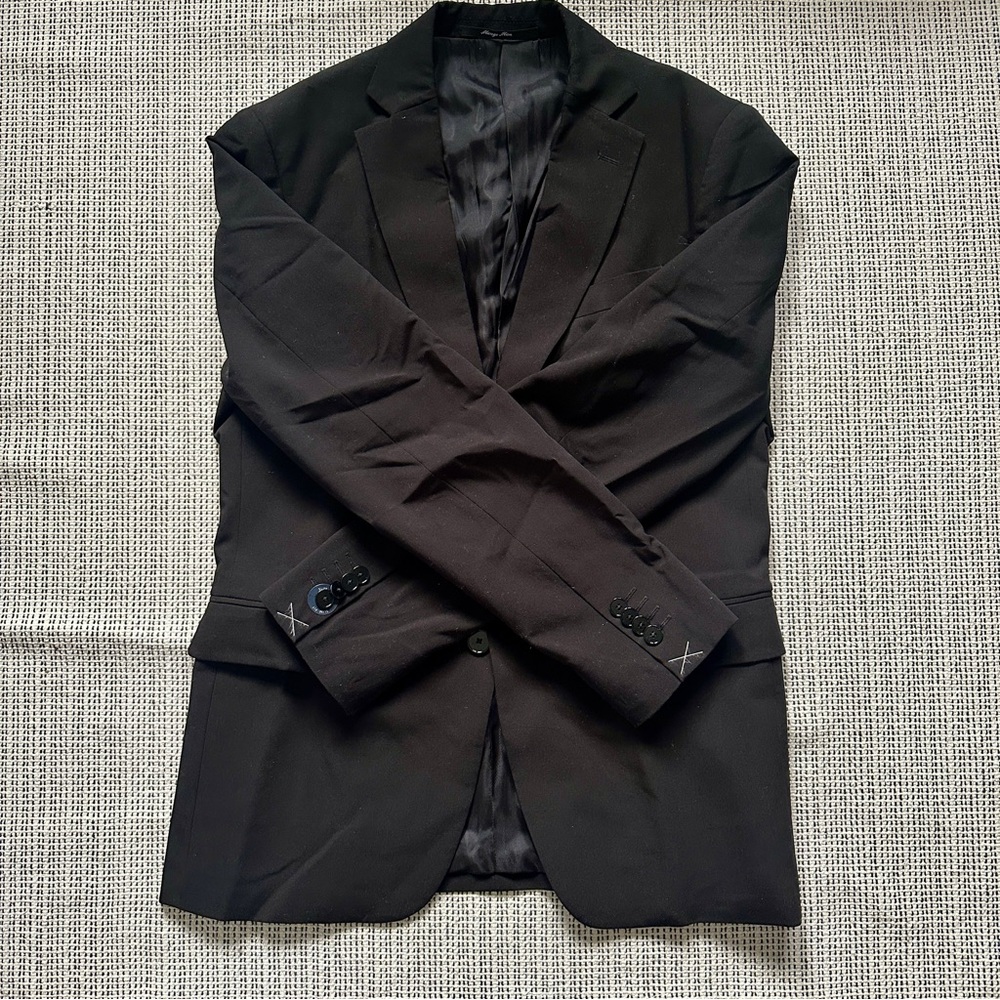 Mango Men Slim Fit Suit Jacket Black 38 Purchased in Spain